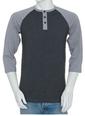 Styllion Big and Tall – Mens Raglan Henley Baseball Shirts – Heavy Weight – RHQS