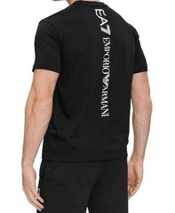 Emporio Armani Black Men’s T-Shirt Round Neck, size M*L*XL*2XL*3XL ,Stripe logo