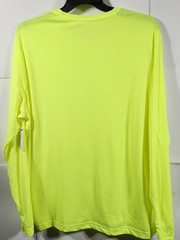 Men’s T-Shirt Size 3XL Neon Yellow Long Sleeve Athletic Works Moisture Wicking