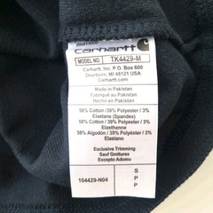 NWT Carhartt SMALL Relaxed Fit Heavyweight L/S Henley Pocket Thermal Shirt Navy