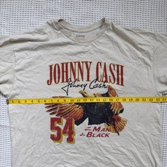 Johnny Cash Shirt Mens XL Beige Country Music Eagle Casual Concert Fest Rodeo
