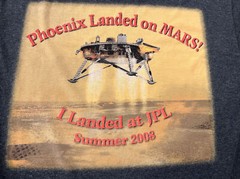 JPL Logo ‘Phoenix Landed on Mars! I Landed at JPL Summer 2008’ Shirt Small Gray