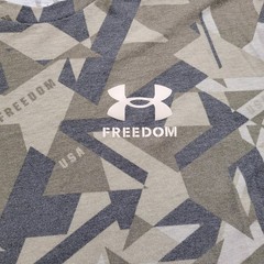 Under Armour Freedom Shirt Mens XL Green Camo Graphic Tee USA Flag 11107