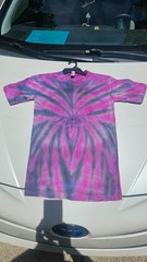 New Spider Tiedye Purple & Black Color Mens T-Shirt Blank Tye Dyed Tee – 4 XL
