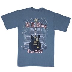 Men’s B.B. King Original 2009 Tour Concert T-shirt Small Blue