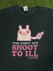 Vintage Gorillaz Pink Rabbit Says Shoot To Ill T-Shirt Sz M Phase 1 Rare Y2K