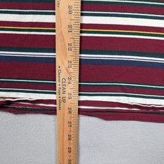 Polo Ralph Lauren T-Shirt Mens Large Burgundy Multi Stripe Classic Fit Pony