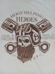 Hogs Biker Charity Helping Heroes Shirt Mens 3XL Bella Ohio Graphic harley USA