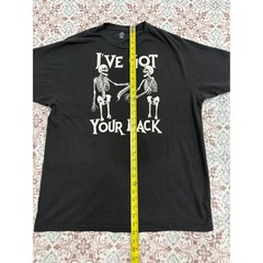 Way to Celebrate Halloween Skeleton I’ve Got Your Back Black Graphic T-Shirt XL