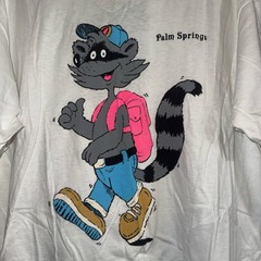 Vintage 80s Nature T Shirt Raccoon Sherrys Best Palm Springs New With Tags XL