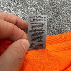 Gildan G5000 Heavy Cotton Basic T-Shirt Mens Large Orange Crew Neck Tee NWT New