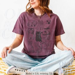Vintage 90s Tattoo Cat T-Shirt Retro Y2K Kitten Graphic Cat Lover Gift Tee