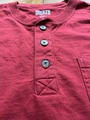Duluth Trading Co Relaxed Fit Longtail Tall Mens L Short Sleeve Pocket Henley