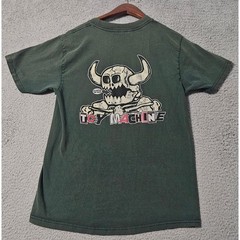 Independent Toy Machine T Shirt Green Short Sleeve Mens Small Faded Distresed