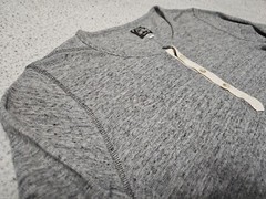 Diesel Industry Henley Stitched Nobel Gray Woven Long Sleeve Shirt SZ Large