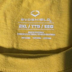 EvoShield Savannah Bananas TShirt 2XL Mens Yellow #1 Baseball Short Sleeve
