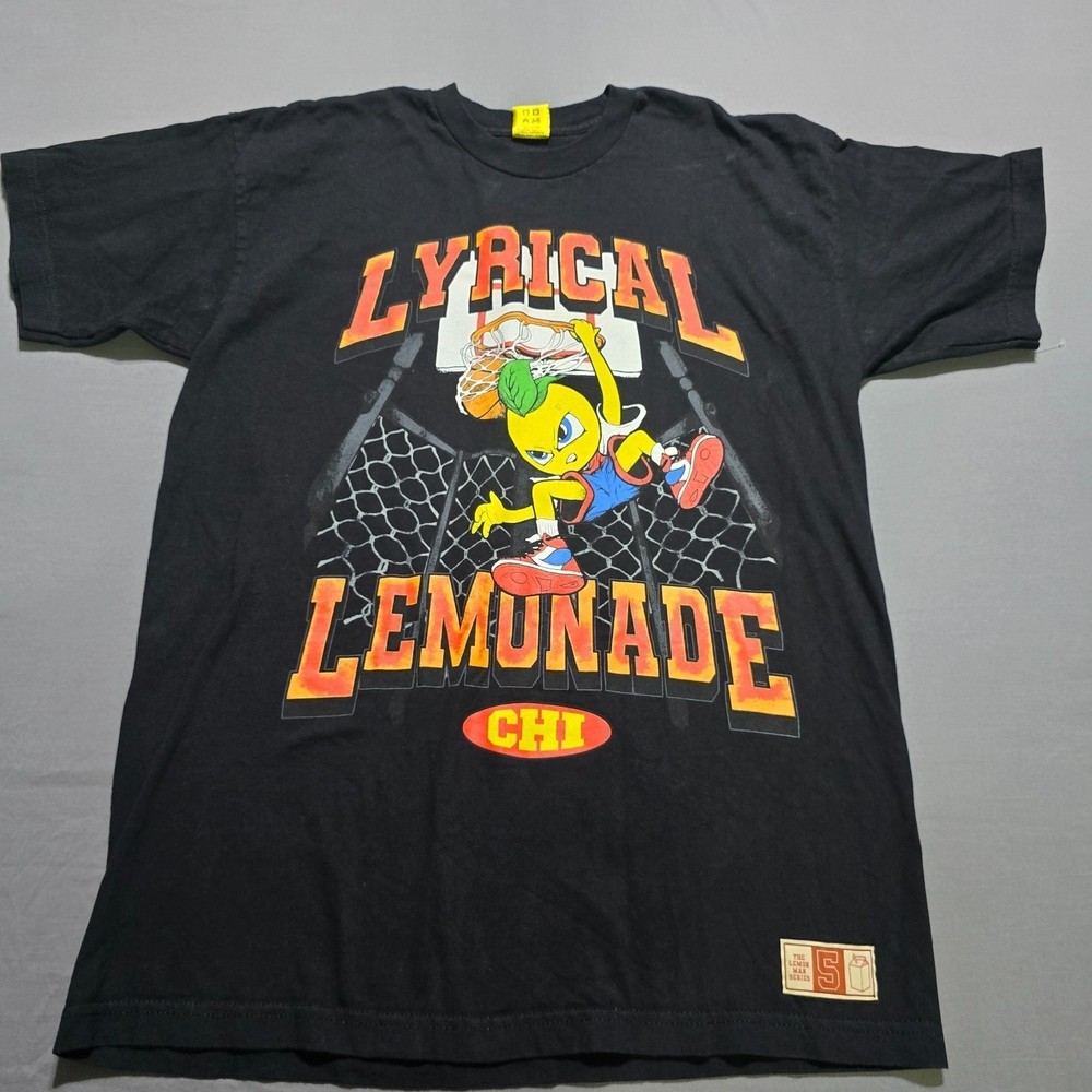 Lyrical Lemonade Graphic T-Shirt Mens XL Black Basketball Lemon Man CHI Tee