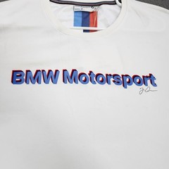 BMW Motorsport Mens White Graphic T-Shirt 3D Logo Racing XXL 80142285833 NEW