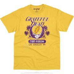 GRATEFUL DEAD-THE FABULOUS FORUM 1989-GOLD T-SHIRT S-M-L-XL-XXL Garcia