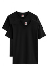 A1 Men’s Black V-Neck T-Shirts| Black |multipack | Soft Cotton | Size 5X- Large