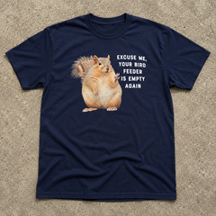 Funny Squirrel Bird Feeder Shirt Backyard Wildlife Graphic Tee Gift