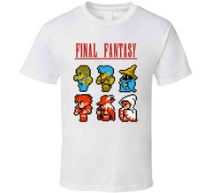 Final Fantasy 8 Bit Characters Retro Video Game T Shirt