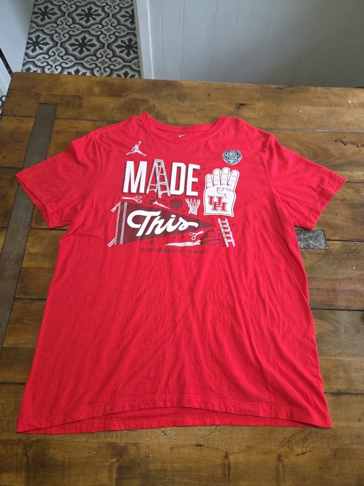Jordan Brand Houston Cougars 2021 Final Four Locker Room Shirt Red XL NCAA