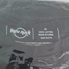 Hard Rock Men’s Black Graphic Logo T-Shirt XL Regular 100% Cotton Crew Neck
