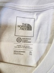 MENS SIZE XL, WHITE, THE NORTH FACE T-SHIRT, COTTON/POLYSTER, PRE-OWNED