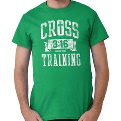Cross Training Christian Religious Athletic Adult Short Sleeve Crewneck Tee