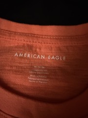 American Eagle Outfitters Men’s Short Sleeve T-Shirt Orange, Size Medium