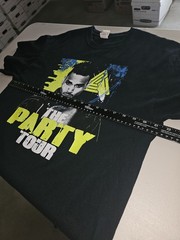 Chris Brown The Party Tour 2017 Large Mens Black Double-sided Graphic Logo Tee