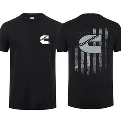 Cummins Diesel American Flag Camo 2 Sides T-shirt, Car Enthusiast Shirt, Perfect