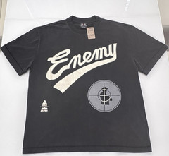 Saint MXXXXXX Public Enemy Heavyweight T-Shirt Black Crew Neck Small