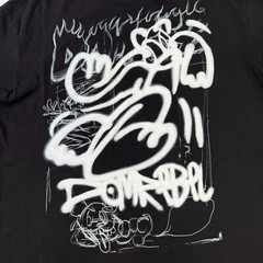 Domrebel Shirt Men Medium Graffiti Sketch Street Graphic Fire Work Party Core Go