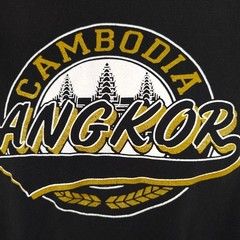 Angkor Wat T Shirt Mens Size Large Black Cambodia Travel Destination Tee