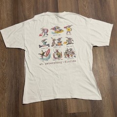 Vintage 90s St Petersburg Florida Souvenir Graphic Tee Single Stitch USA XL