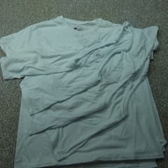 Hanes Shirts Mens Extra Large White Cotton Blend Short Sleeve Set Of 5