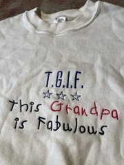 Vintage “TGIF This Grandpa Is Fun” Fruit Of The Loom Sweatshirt Crewneck Sz XL