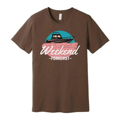Weekend Forecast Boat Graphic T Shirt For Unisex Casual Wear Featuring Nautical