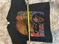 Vintage 90s 2Pac Tupac All Eyes On Me Against The World Rap T Shirt Size XL Fade