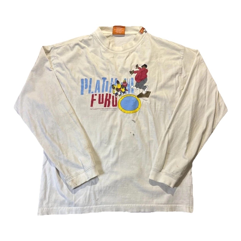 VTG Platinum Fubu Shirt Mens L 16/18 Thrashed Fat Albert Junkyard Gang Grunge