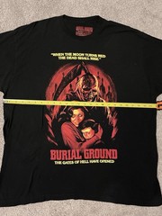 Burial Ground T-shirt Sz XL 1981 Horror Movie Zombie Film Andrea Bianchi Scary