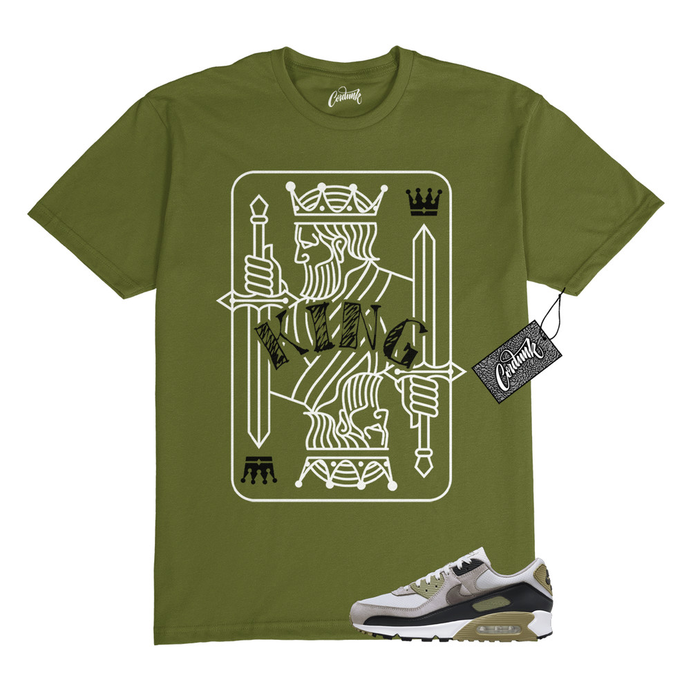 Air Max 90 Light Bone Neutral Olive College Grey Stone T Shirt to Match KING