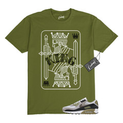 Air Max 90 Light Bone Neutral Olive College Grey Stone T Shirt to Match KING