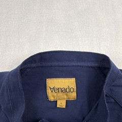 Venado Shirts Men XL Henley Long Sleeve Blue 3 Button Collar Poly Rayon Blend