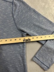 Orvis Shirt Mens Medium Blue Striped Slub Long Sleeve Casual Tee
