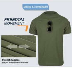 Mens Tactical Polo Shirt Short Sleeve Quick Dry Combat Short Sleeve Work Shirt