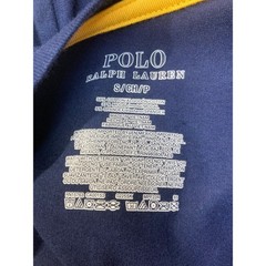 Polo Ralph Lauren Navy Yellow Logo Spellout Long Sleeve Tee Men’s Small NEW