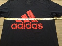 Adidas Climalite Men’s Shirt Size Small Navy Blue Red Logo Go To Performance Tee